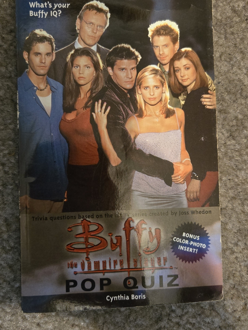 Buffy the Vampire Slayer Pop Quiz Trivia Book Vintage 1999 Y2K Soft Cover